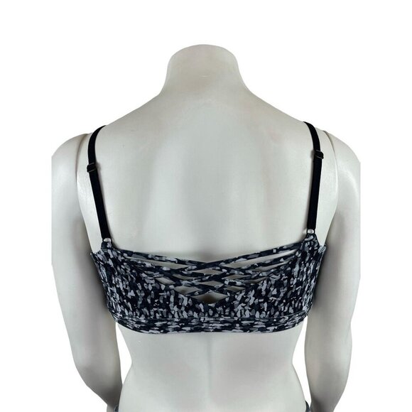 Fabletics Lenni Sports Bra Small Strappy Gray Medium Support - Picture 2 of 3